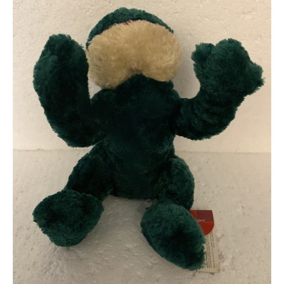 Vintage Russ Berrie Frog Plush Friggles Green 10” Floppy Stuffed Animal Toy TAG - Picture 5 of 14